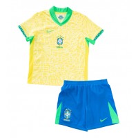 Brasil Hjemmedraktsett Barn Copa America 2024 Kortermet (+ Korte bukser)